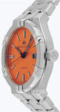 Maurice Lacroix Aikon Automatic Date Orange Dial Silver Steel Strap Watch For Men - AI6008-SS00F-530-E