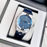 Maurice Lacroix Aikon Automatic Blue Dial Blue Leather Strap Watch For Men - AI6008-ss001-430-1