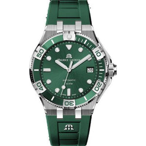 Buy Shop Maurice Lacroix Aikon Venturer Green Dial Green Rubber Strap Watch for Men - AI6057-SSL50-630-5 USA Online