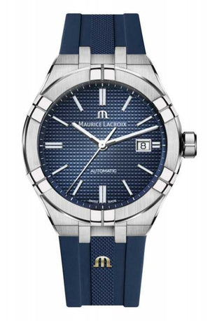 Buy Shop Maurice Lacroix Aikon Automatic Blue Dial Blue Rubber Strap Watch for Men - AI11808-SS000B-430-4 USA Online