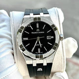 Buy Shop Maurice Lacroix Aikon Automatic Black Dial Black Rubber Strap Watch For Men - AI6008-SS000-330-2 USA Online
