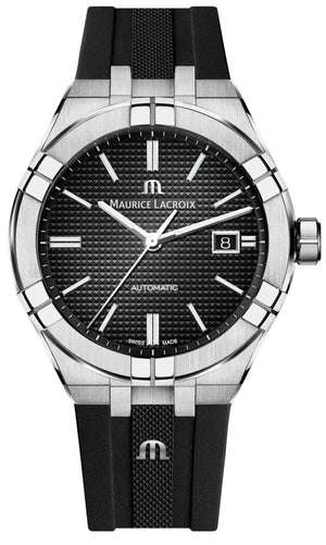 Buy Shop Maurice Lacroix Aikon Automatic Black Dial Black Rubber Strap Watch For Men - AI6008-SS000-330-2 USA Online