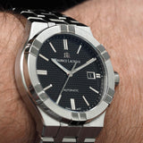 Buy Shop Maurice Lacroix Aikon Automatic Black Dial Silver Steel Strap Watch for Men - AI1807-SS002-330-1 USA Online