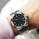 Buy Shop Maurice Lacroix Aikon Automatic Black Dial Silver Steel Strap Watch For Men - AI6008-SS002-330-1 USA Online