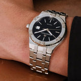 Buy Shop Maurice Lacroix Aikon Automatic Black Dial Silver Steel Strap Watch For Men - AI6008-SS002-330-1 USA Online