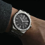 Buy Shop Maurice Lacroix Aikon Automatic Black Dial Silver Steel Strap Watch For Men - AI6008-SS002-330-1 USA Online