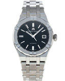 Buy Shop Maurice Lacroix Aikon Automatic Black Dial Silver Steel Strap Watch For Men - AI6008-SS002-330-1 USA Online