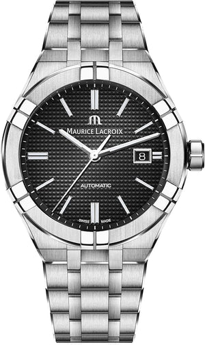 Buy Shop Maurice Lacroix Aikon Automatic Black Dial Silver Steel Strap Watch For Men - AI6008-SS002-330-1 USA Online
