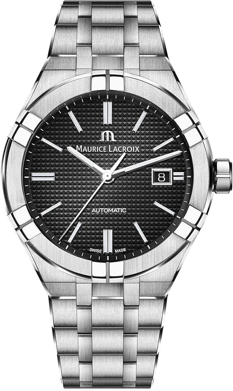 Buy Shop Maurice Lacroix Aikon Automatic Black Dial Silver Steel Strap Watch For Men - AI6008-SS002-330-1 USA Online