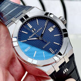 Buy Shop Maurice Lacroix Aikon Automatic Blue Dial Blue Leather Strap Watch For Men - AI6008-ss001-430-1 USA Online
