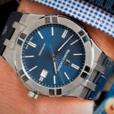 Buy Shop Maurice Lacroix Aikon Automatic Blue Dial Blue Leather Strap Watch For Men - AI6008-ss001-430-1 USA Online