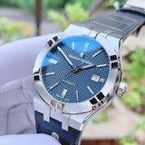 Buy Shop Maurice Lacroix Aikon Automatic Blue Dial Blue Leather Strap Watch For Men - AI6008-ss001-430-1 USA Online