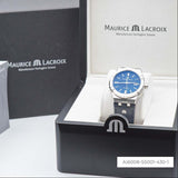 Buy Shop Maurice Lacroix Aikon Automatic Blue Dial Blue Leather Strap Watch For Men - AI6008-ss001-430-1 USA Online