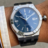 Buy Shop Maurice Lacroix Aikon Automatic Blue Dial Blue Leather Strap Watch For Men - AI6008-ss001-430-1 USA Online