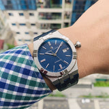 Buy Shop Maurice Lacroix Aikon Automatic Blue Dial Blue Leather Strap Watch For Men - AI6008-ss001-430-1 USA Online