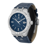 Buy Shop Maurice Lacroix Aikon Automatic Blue Dial Blue Leather Strap Watch For Men - AI6008-ss001-430-1 USA Online