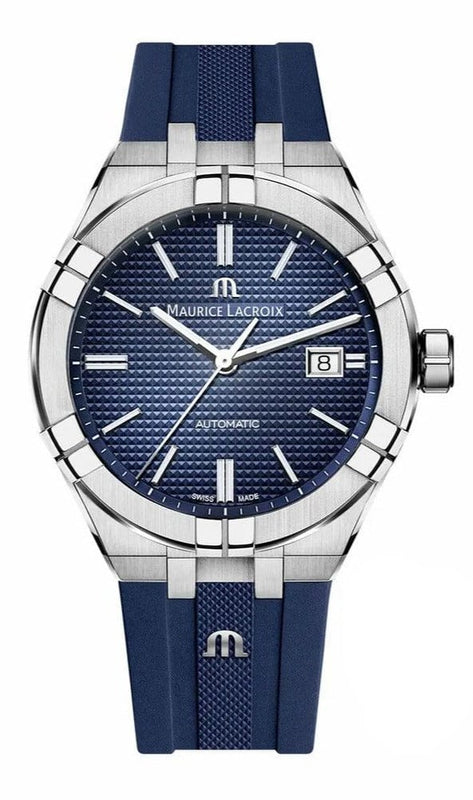 Buy Shop Maurice Lacroix Aikon Automatic Blue Dial Blue Rubber Strap Watch for Men - AI11808-SS000B-430-4 USA Online