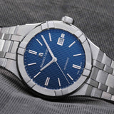 Buy Shop Maurice Lacroix Aikon Automatic Blue Dial Silver Steel Strap Watch For Men - AI6008-SS002-430-1 USA Online