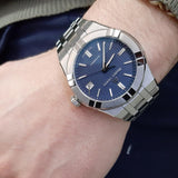 Buy Shop Maurice Lacroix Aikon Automatic Blue Dial Silver Steel Strap Watch For Men - AI6008-SS002-430-1 USA Online