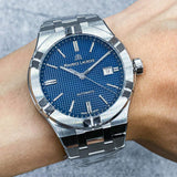Buy Shop Maurice Lacroix Aikon Automatic Blue Dial Silver Steel Strap Watch For Men - AI6008-SS002-430-1 USA Online