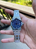 Buy Shop Maurice Lacroix Aikon Automatic Blue Dial Silver Steel Strap Watch for Women - AI1807-SS002-430-1 USA Online
