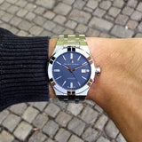 Buy Shop Maurice Lacroix Aikon Automatic Blue Dial Silver Steel Strap Watch for Women - AI1807-SS002-430-1 USA Online