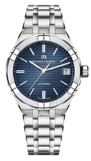 Buy Shop Maurice Lacroix Aikon Automatic Blue Dial Silver Steel Strap Watch for Women - AI1807-SS002-430-1 USA Online