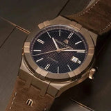 Buy Shop Maurice Lacroix Aikon Automatic Brown Dial Brown Leather Strap Watch For Men - AI6008-BRZ01-730-3 USA Online