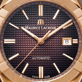 Buy Shop Maurice Lacroix Aikon Automatic Brown Dial Brown Leather Strap Watch For Men - AI6008-BRZ01-730-3 USA Online