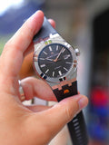Buy Shop Maurice Lacroix Aikon Automatic Chronograph Black Dial Black Leather Strap Watch for Men - AI1808-SS000-330-2 USA Online