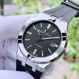 Buy Shop Maurice Lacroix Aikon Automatic Chronograph Black Dial Black Leather Strap Watch for Men - AI1808-SS000-330-2 USA Online
