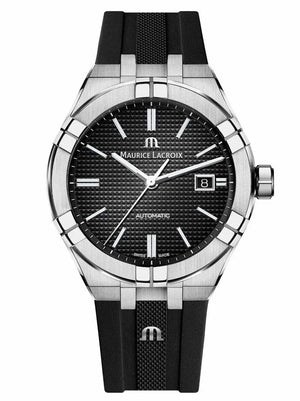 Buy Shop Maurice Lacroix Aikon Automatic Chronograph Black Dial Black Leather Strap Watch for Men - AI1808-SS000-330-2 USA Online