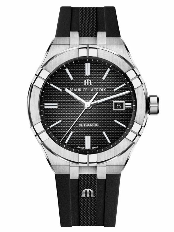 Buy Shop Maurice Lacroix Aikon Automatic Chronograph Black Dial Black Leather Strap Watch for Men - AI1808-SS000-330-2 USA Online