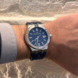 Buy Shop Maurice Lacroix Aikon Automatic Date Blue Dial Blue Silicone Strap Watch For Men - AI6008-SS000-430-4 USA Online