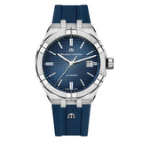 Buy Shop Maurice Lacroix Aikon Automatic Date Blue Dial Blue Silicone Strap Watch For Men - AI6008-SS000-430-4 USA Online