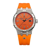 Buy Shop Maurice Lacroix Aikon Automatic Date Orange Dial Silver Steel Strap Watch For Men - AI6008-SS00F-530-E USA Online
