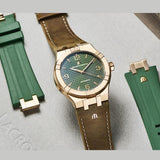 Buy Shop Maurice Lacroix Aikon Automatic Green Dial Brown Leather Strap Watch For Men - AI6008-BRZ0B-630-M USA Online