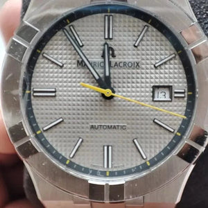 Buy Shop Maurice Lacroix Aikon Automatic Grey Dial Silver Steel Strap Watch For Men - AI6008-SS00F-231-A USA Online