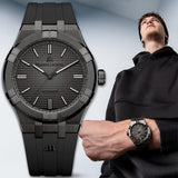 Buy Shop Maurice Lacroix Aikon Automatic Gunmetal Dial Black Rubber Strap Watch For Men - AI6008-PVB00-330-2 USA Online