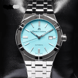 Buy Shop Maurice Lacroix Aikon Automatic Limited Summer Edition Blue Dial Silver Steel Strap Watch For Men - AI6008-SS00F-431-1 USA Online