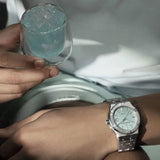 Buy Shop Maurice Lacroix Aikon Automatic Limited Summer Edition Blue Dial Silver Steel Strap Watch For Men - AI6008-SS00F-431-1 USA Online