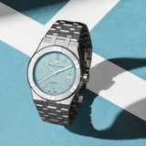 Buy Shop Maurice Lacroix Aikon Automatic Limited Summer Edition Blue Dial Silver Steel Strap Watch For Men - AI6008-SS00F-431-1 USA Online