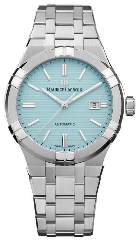 Buy Shop Maurice Lacroix Aikon Automatic Limited Summer Edition Blue Dial Silver Steel Strap Watch For Men - AI6008-SS00F-431-1 USA Online