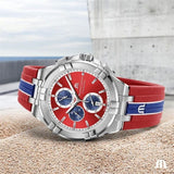 Buy Shop Maurice Lacroix Aikon Beach Volley Vikings Limited Edition Red Dial Red Rubber Strap Watch for Men - AI1018-SS001-530-6 USA Online