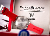 Buy Shop Maurice Lacroix Aikon Beach Volley Vikings Limited Edition Red Dial Red Rubber Strap Watch for Men - AI1018-SS001-530-6 USA Online