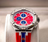 Buy Shop Maurice Lacroix Aikon Beach Volley Vikings Limited Edition Red Dial Red Rubber Strap Watch for Men - AI1018-SS001-530-6 USA Online