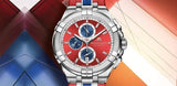 Buy Shop Maurice Lacroix Aikon Beach Volley Vikings Limited Edition Red Dial Red Rubber Strap Watch for Men - AI1018-SS001-530-6 USA Online