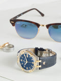 Buy Shop Maurice Lacroix Aikon Blue Dial Blue Leather Strap Watch for Men - AI1008-PVY11-432-1 USA Online