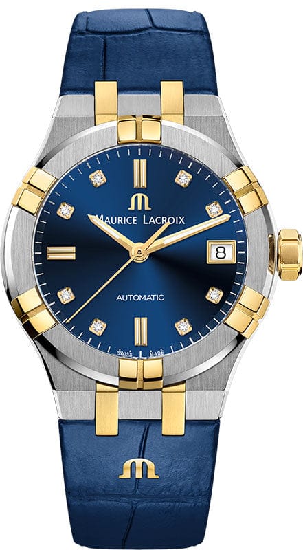 Buy Shop Maurice Lacroix Aikon Blue Dial Blue Leather Strap Watch for Men - AI1008-PVY11-432-1 USA Online