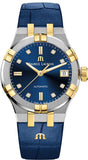 Buy Shop Maurice Lacroix Aikon Blue Dial Blue Leather Strap Watch for Men - AI1008-PVY11-432-1 USA Online